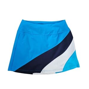 Kinona Golf Skort Women's Medium Blue Pull On Pockets Pickleball Tennis Vacation